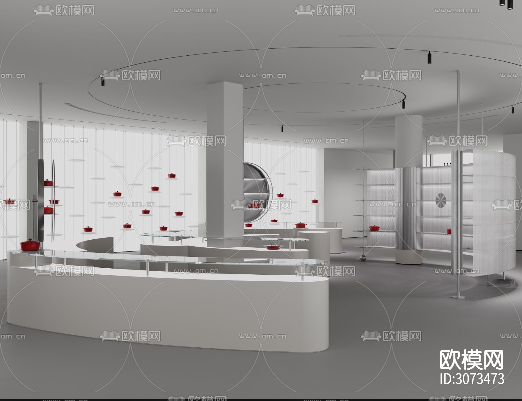 办公室 会议室 工装装修效果图下载（渲染图3）