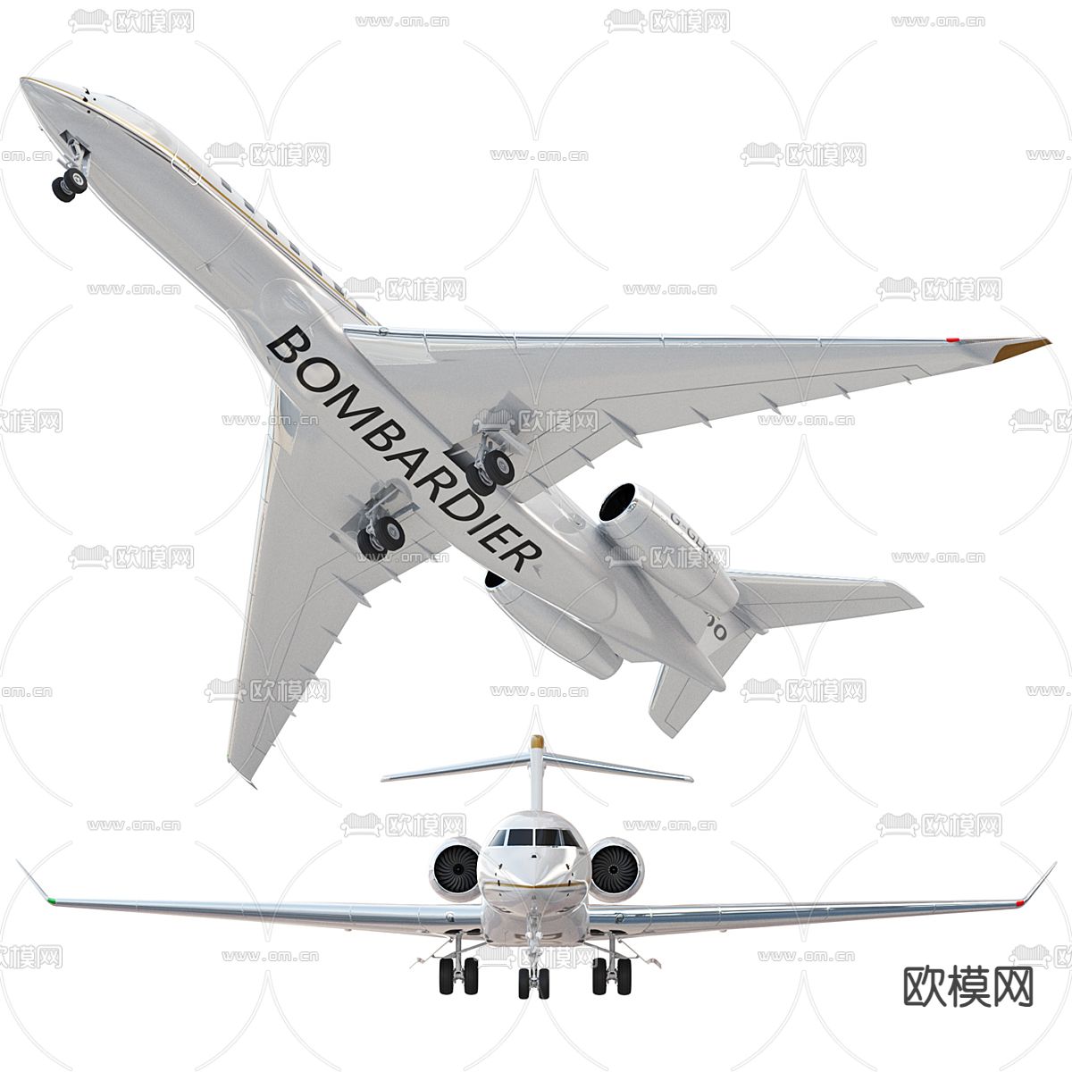 航天飞机 客机3d模型下载（渲染图2）