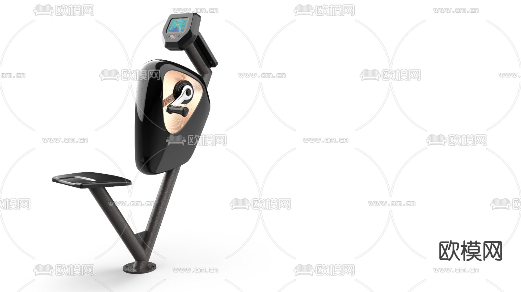 户外健身器材 脚踏机免费3d模型下载