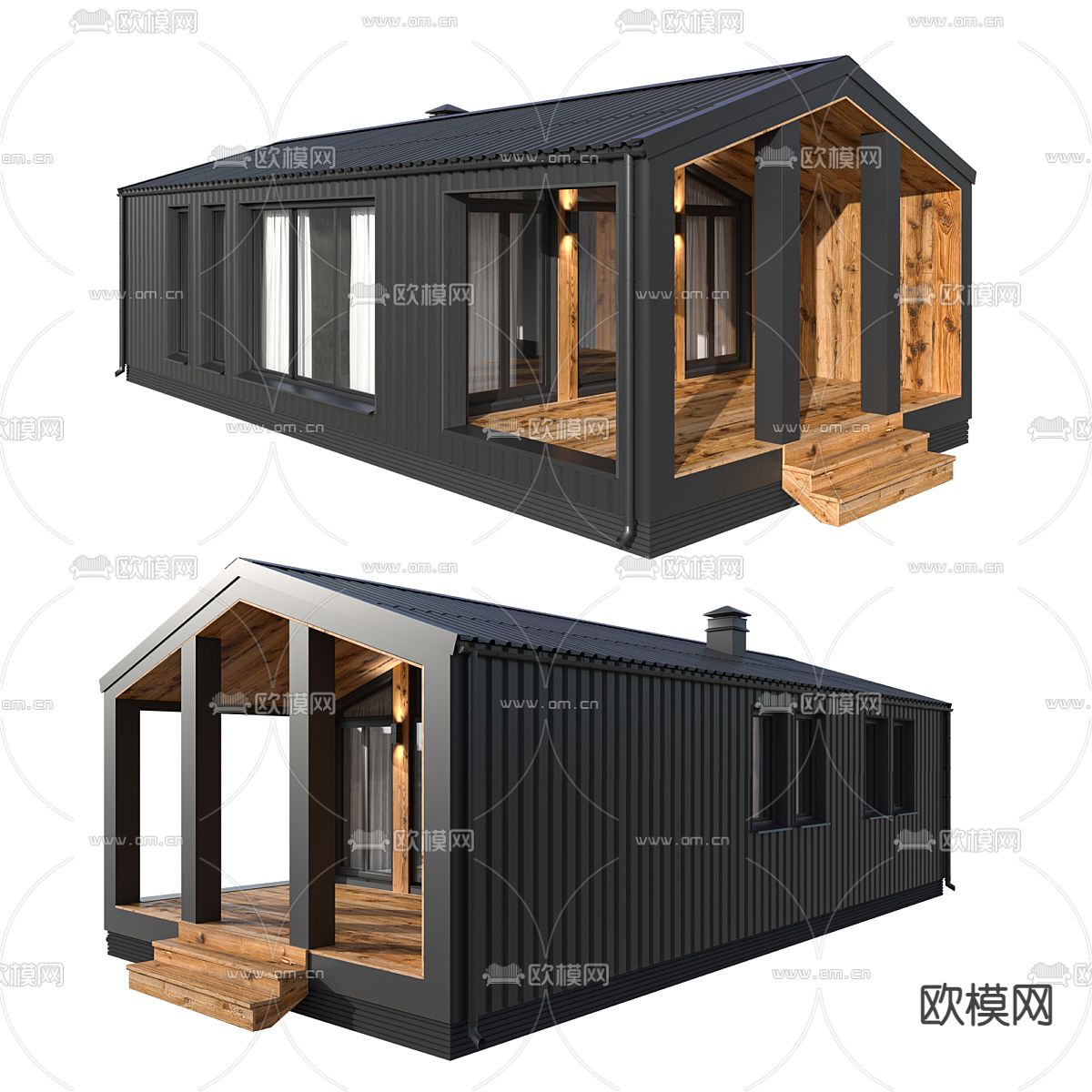 集装箱别墅 度假村阳光房3d模型下载