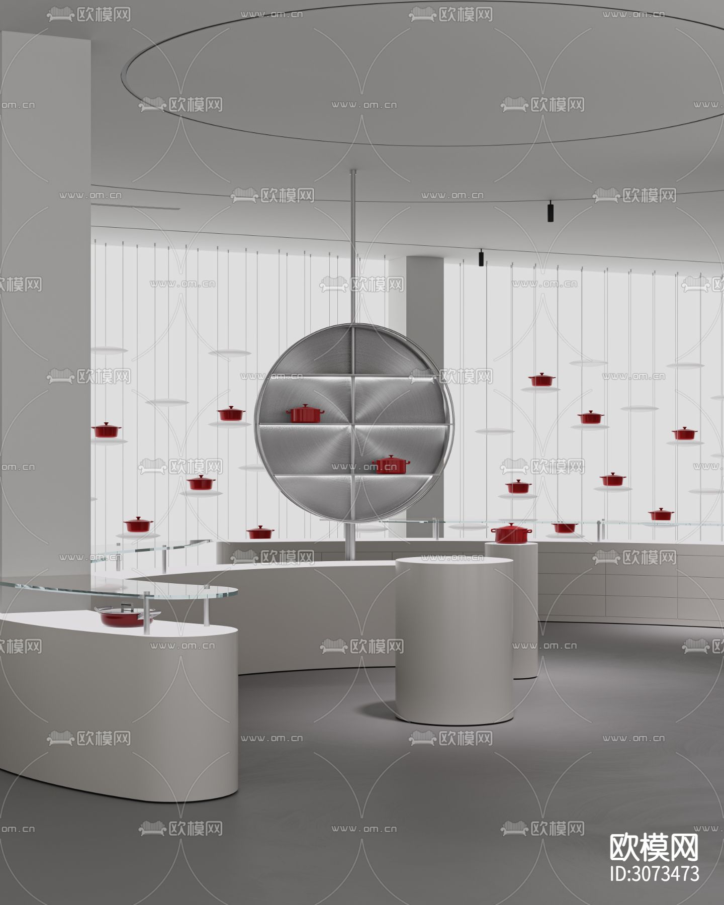 办公室 会议室 工装装修效果图下载（渲染图7）