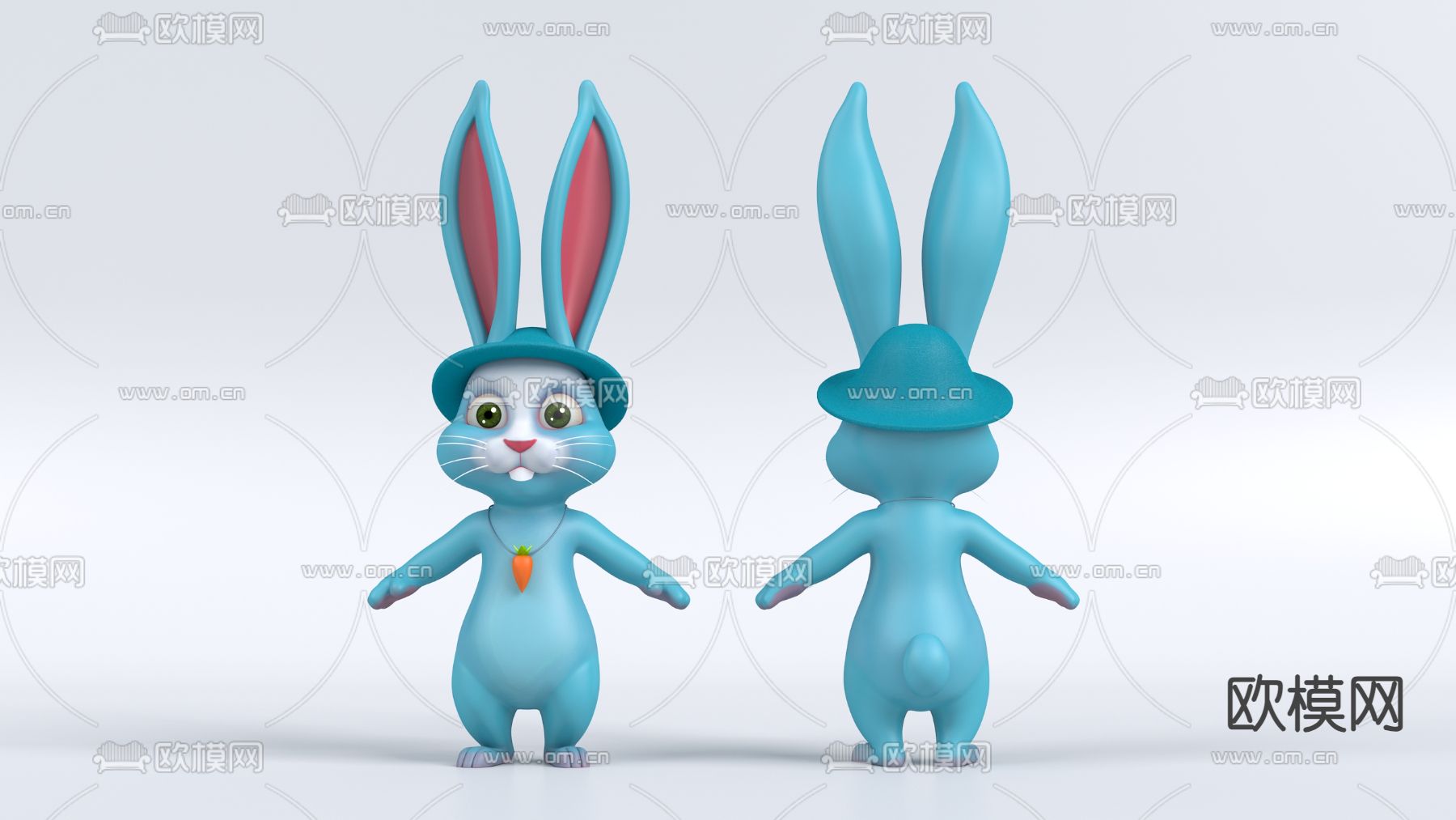 兔子潮玩 雕塑 公仔 卡通摆件3d模型下载