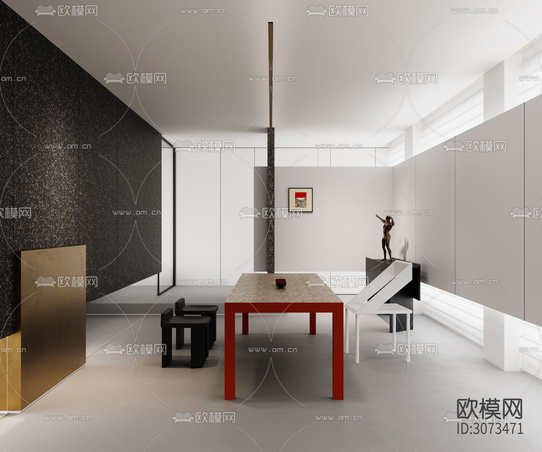 电商办公室 工装装修效果图下载（渲染图1）