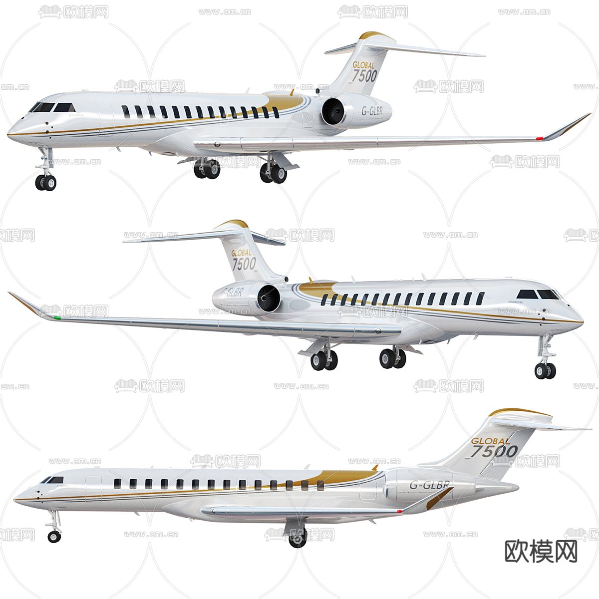 航天飞机 客机3d模型下载（渲染图1）