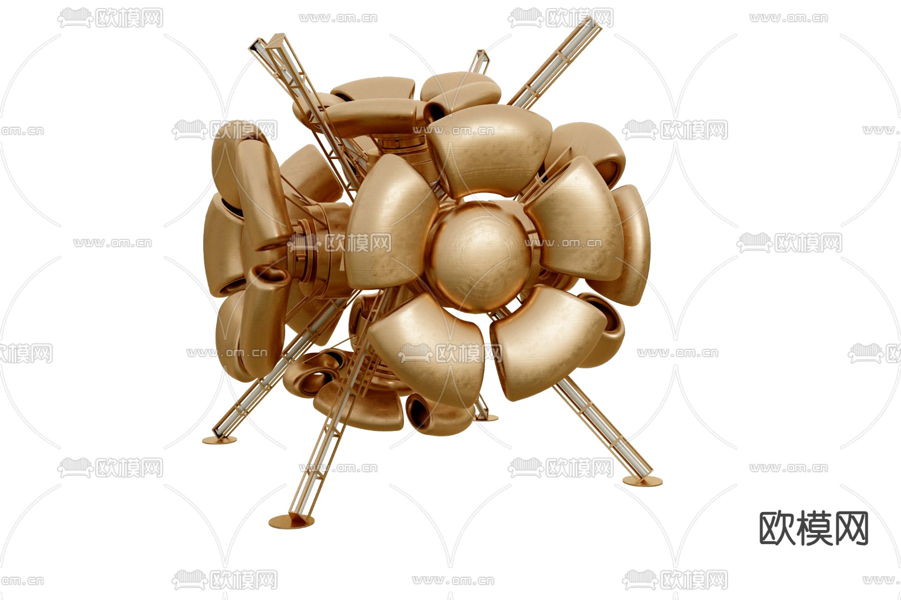 ENJOYDESIGN 花朵艺术装置su模型下载