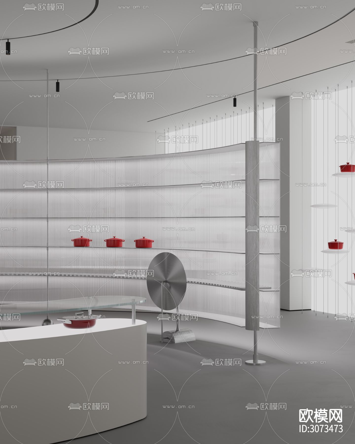 办公室 会议室 工装装修效果图下载（渲染图6）