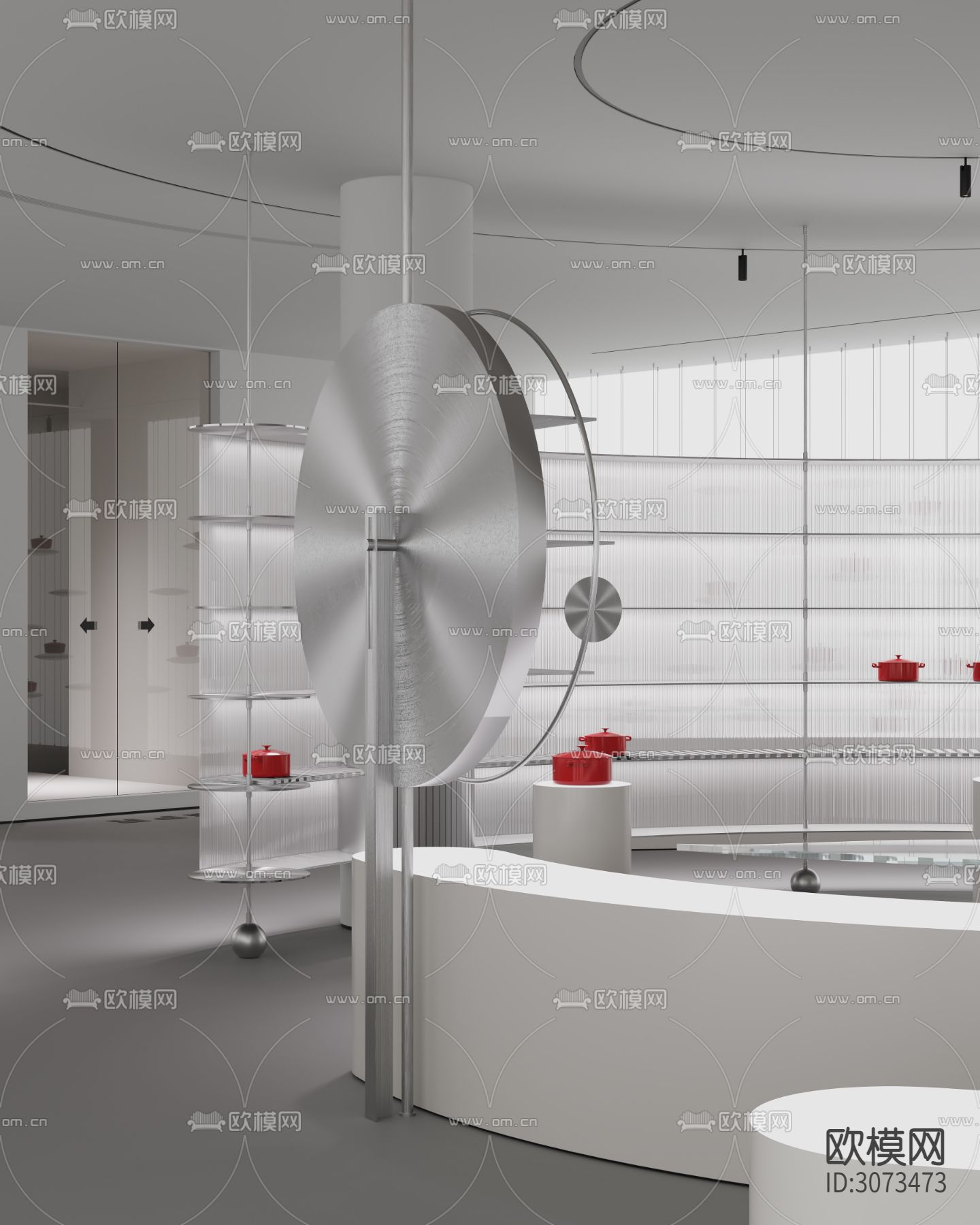 办公室 会议室 工装装修效果图下载（渲染图4）