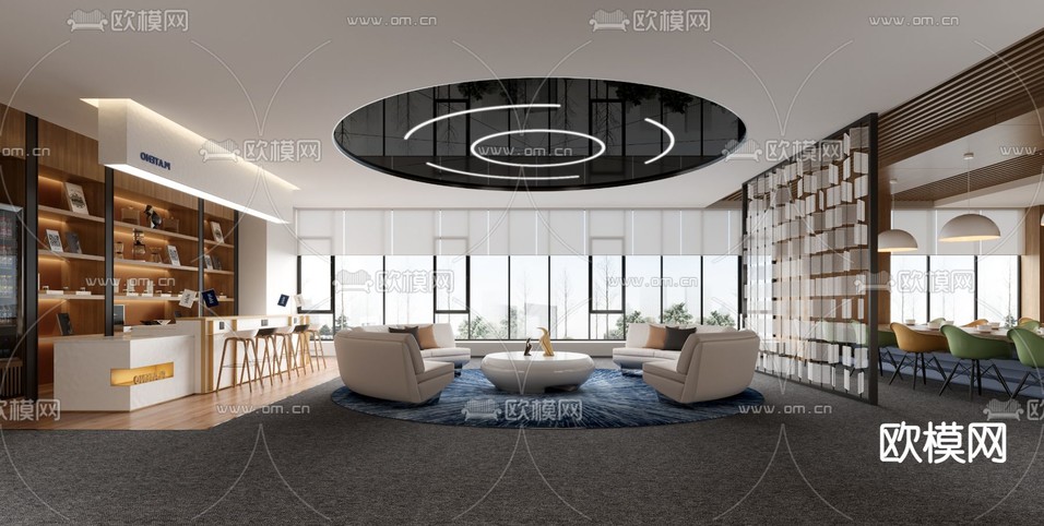 办公室休息区3d模型下载