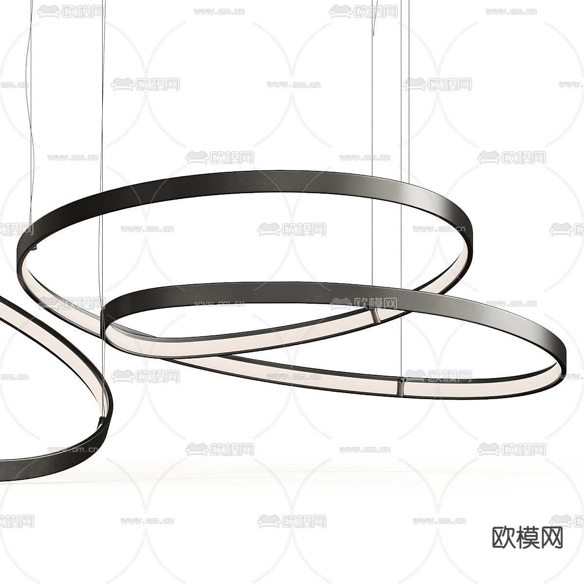 Cattelan 环形吊灯3d模型下载