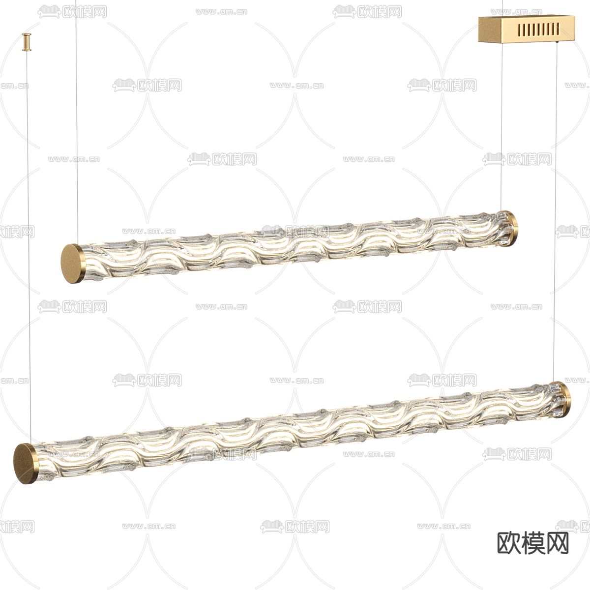 轻奢吊灯 办公吊灯3d模型下载