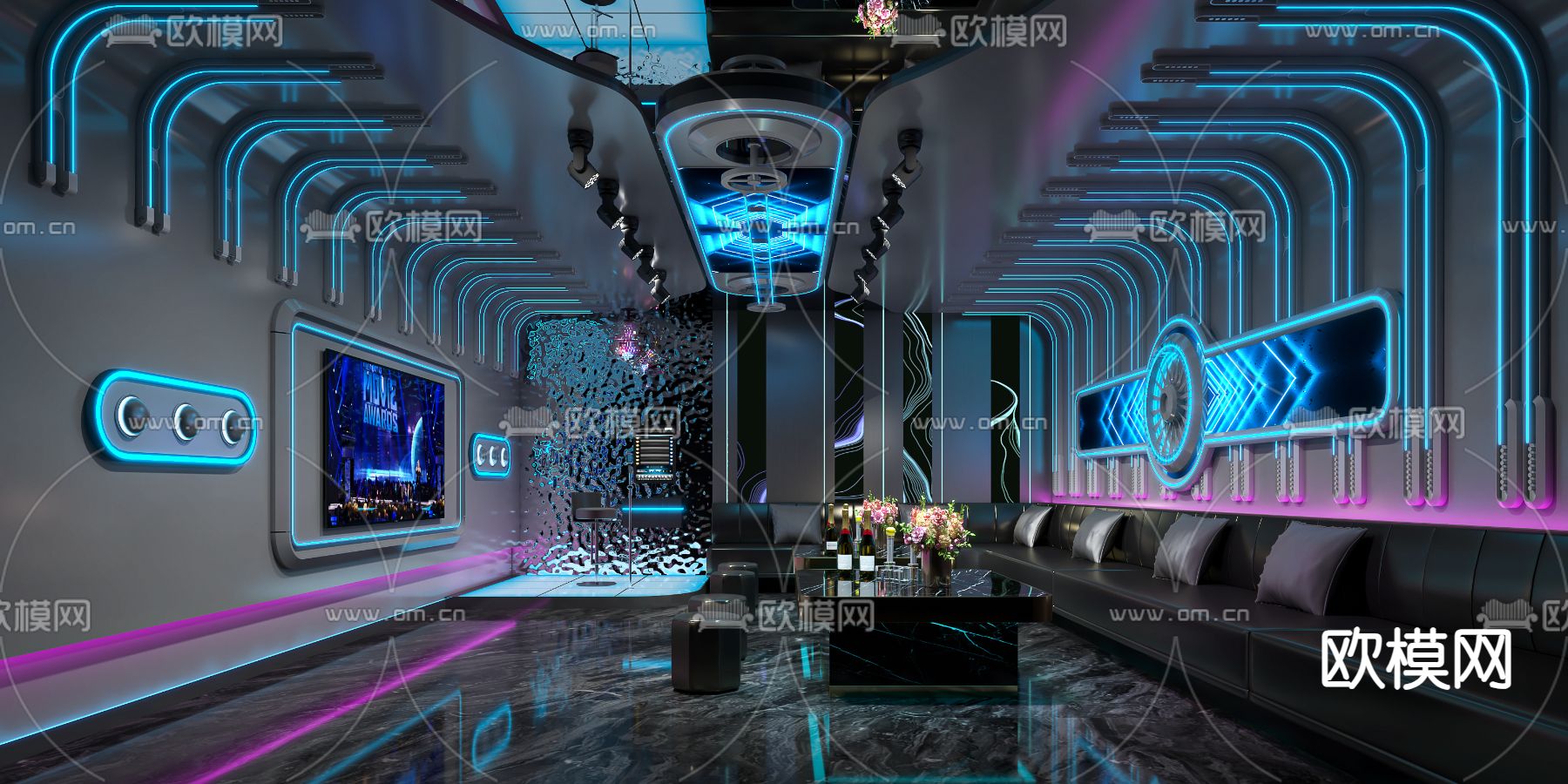 KTV包房 夜总会 酒吧3d模型下载