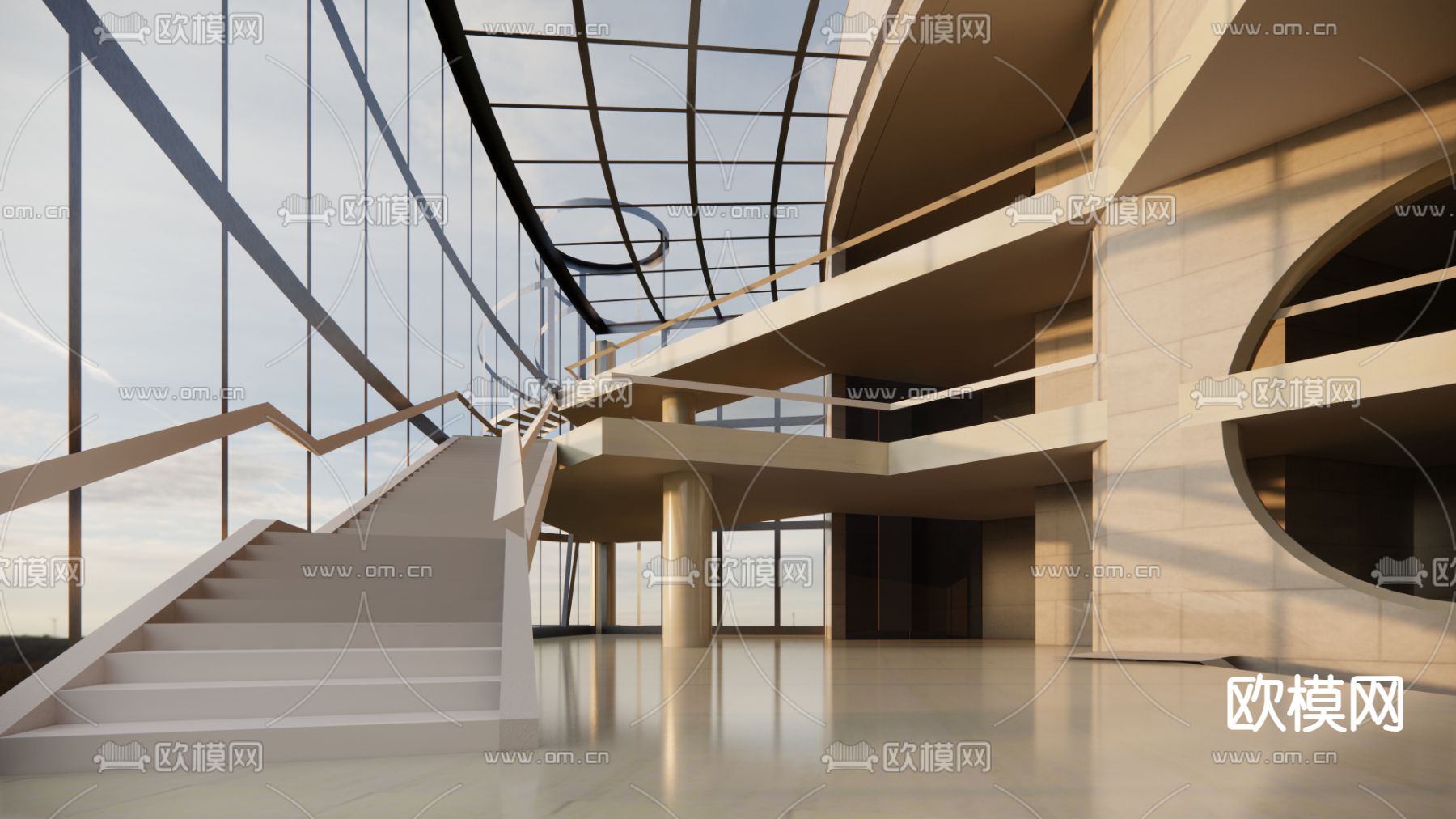 柏林历史博物馆su模型下载（渲染图1）