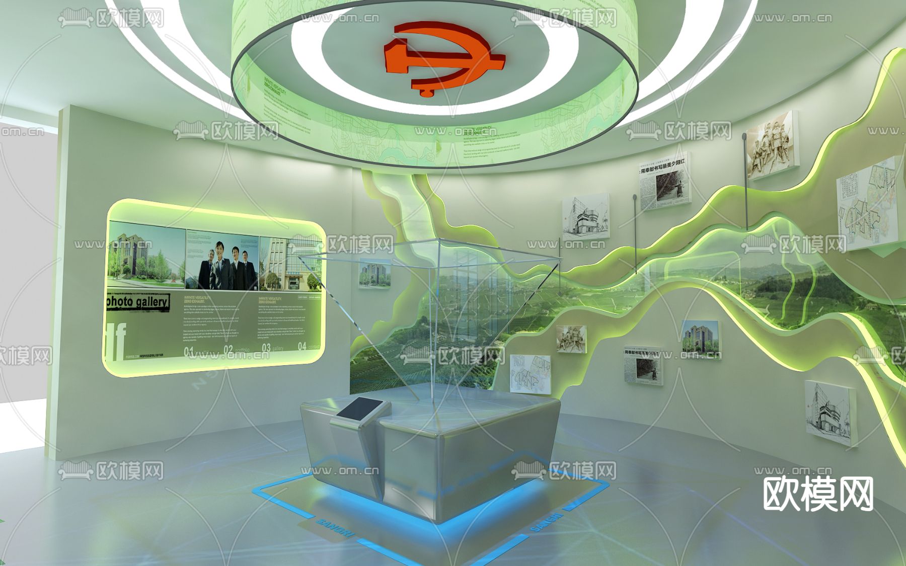绿色生态展厅 产业园区 展厅su模型下载（渲染图4）