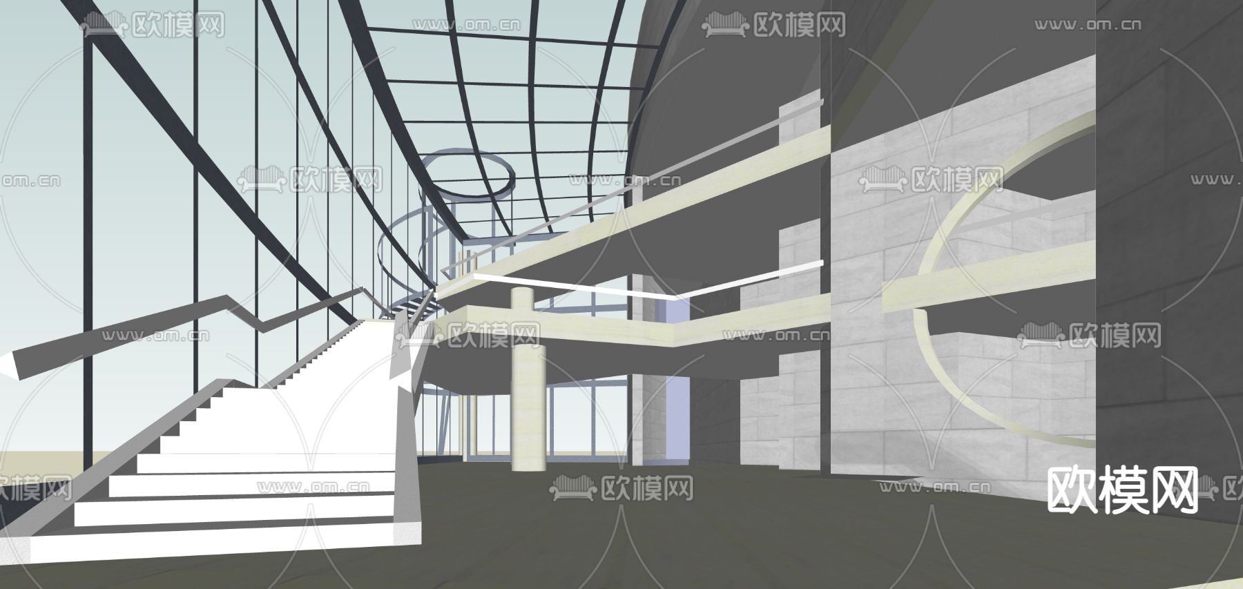 柏林历史博物馆su模型下载（渲染图2）