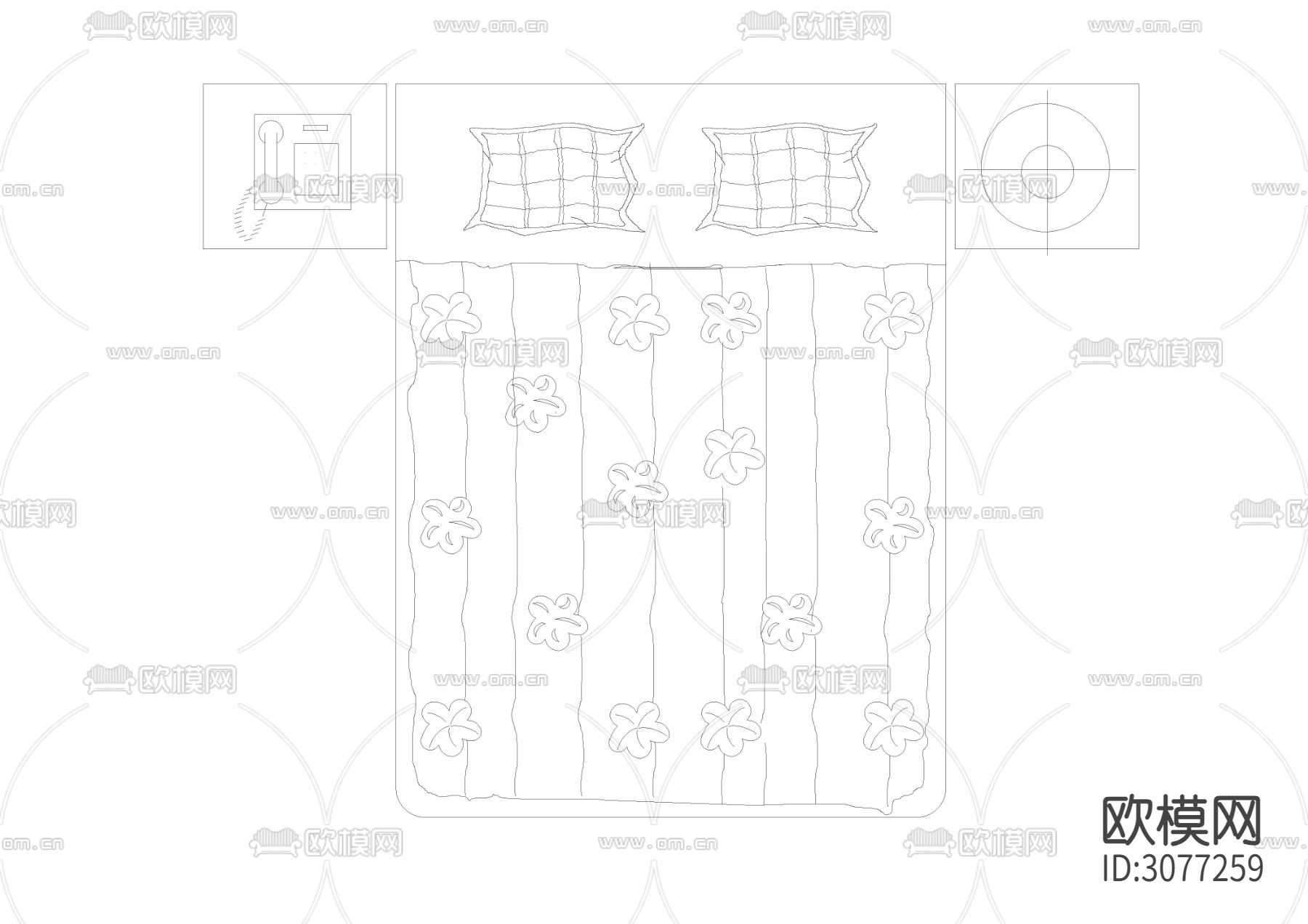 600个通用CAD平面图库集合 绿植 门窗 人物 沙发 衣柜CAD图库下载（渲染图4）