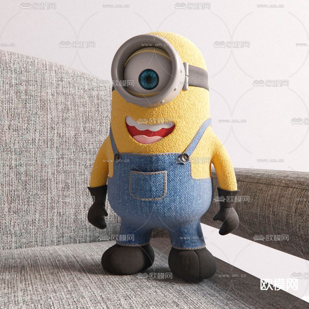 Minjon小黄人 玩偶 公仔su模型下载（渲染图1）