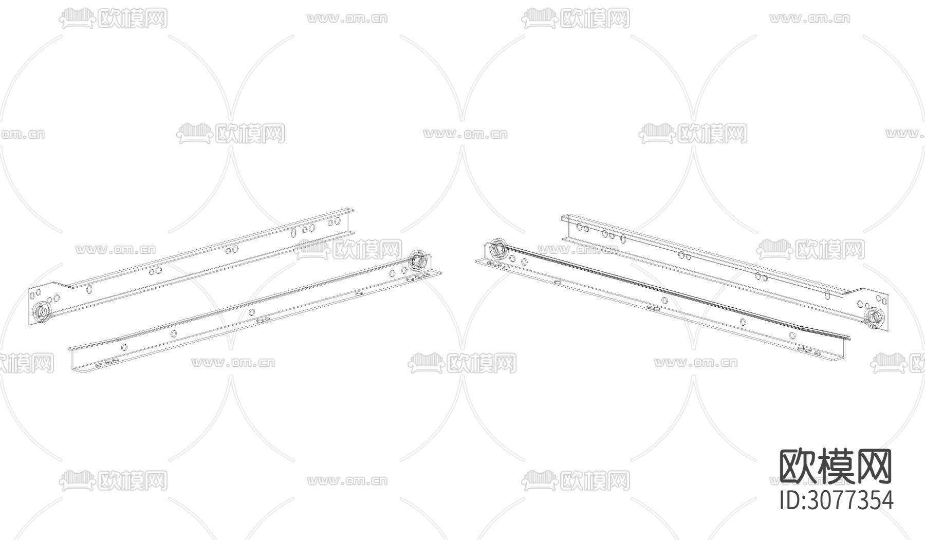 滑轨CAD施工图下载