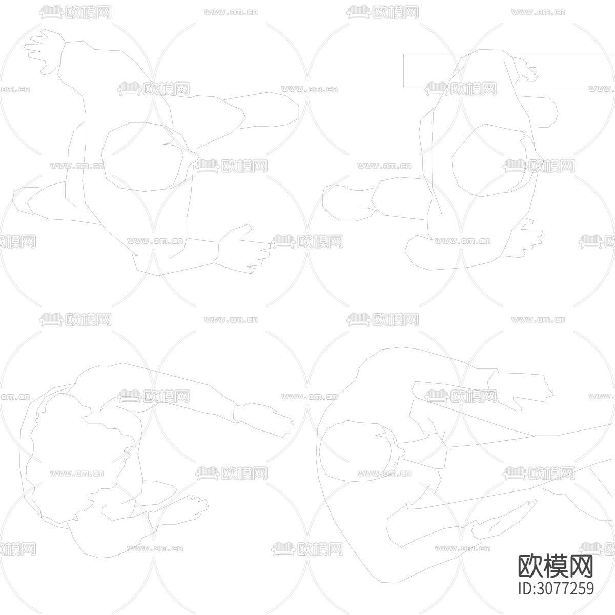 600个通用CAD平面图库集合 绿植 门窗 人物 沙发 衣柜CAD图库下载（渲染图5）
