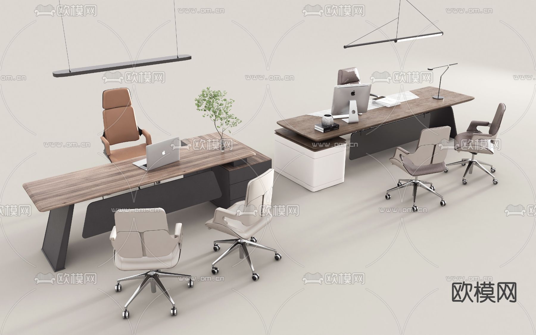 班台桌 大班台 老板桌 经理桌3d模型下载