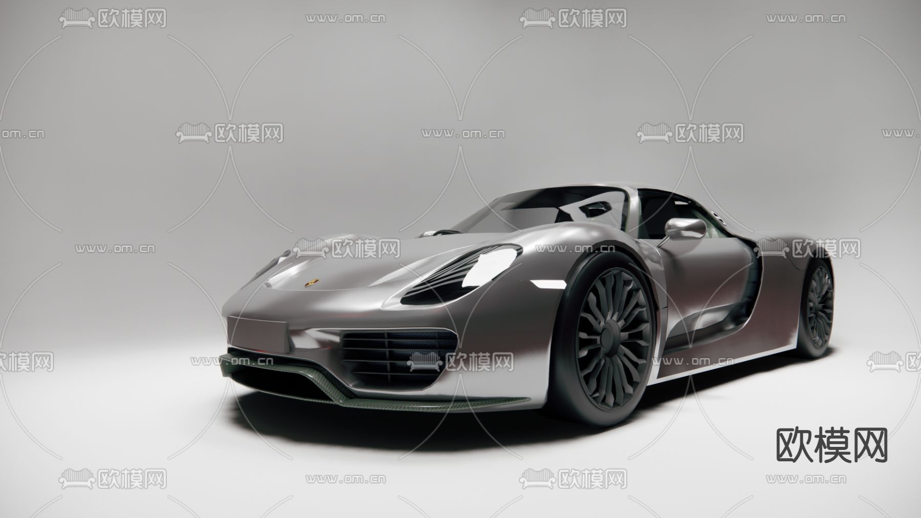 保时捷918 汽车 跑车su模型下载（渲染图2）