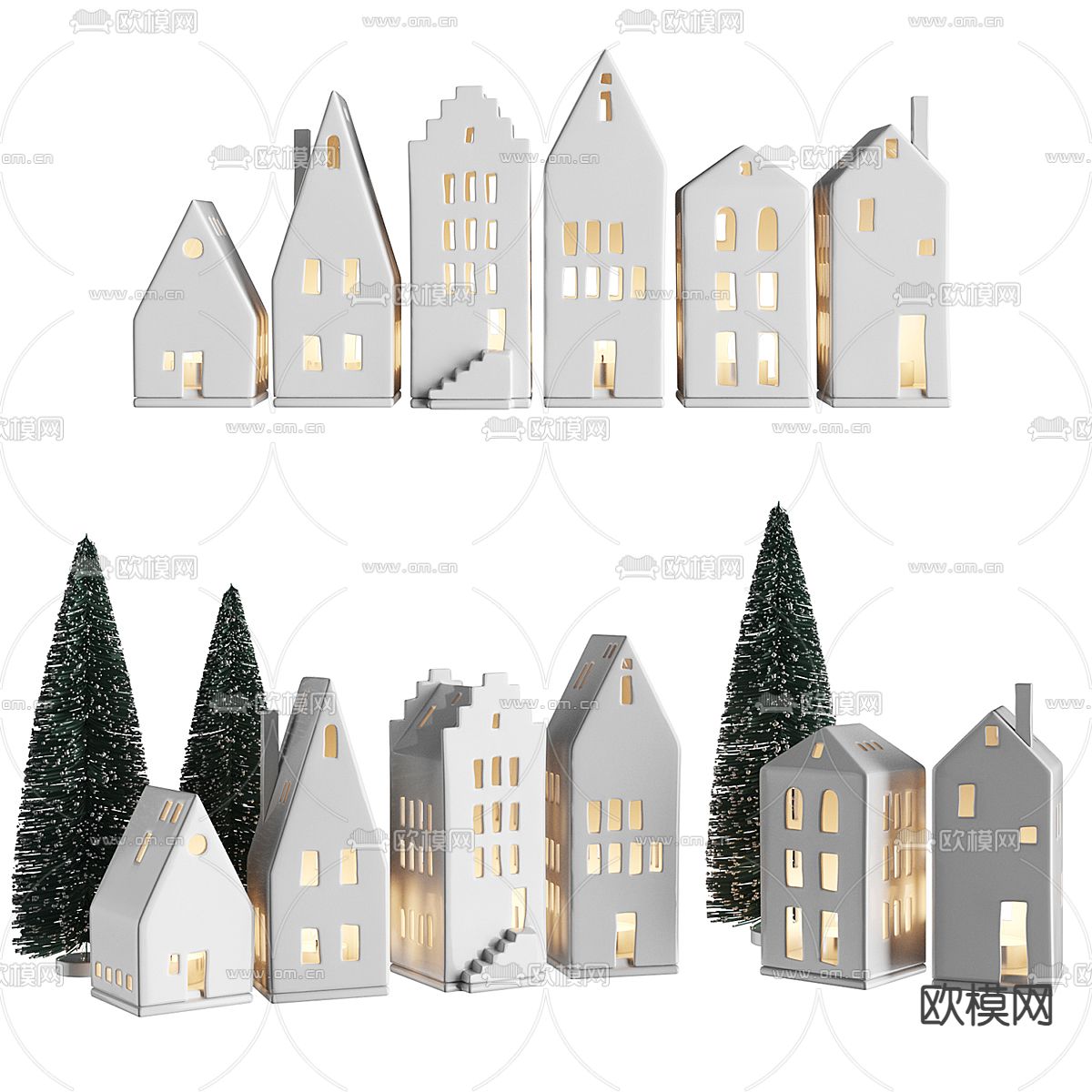 小屋台灯 氛围烛台灯3d模型下载