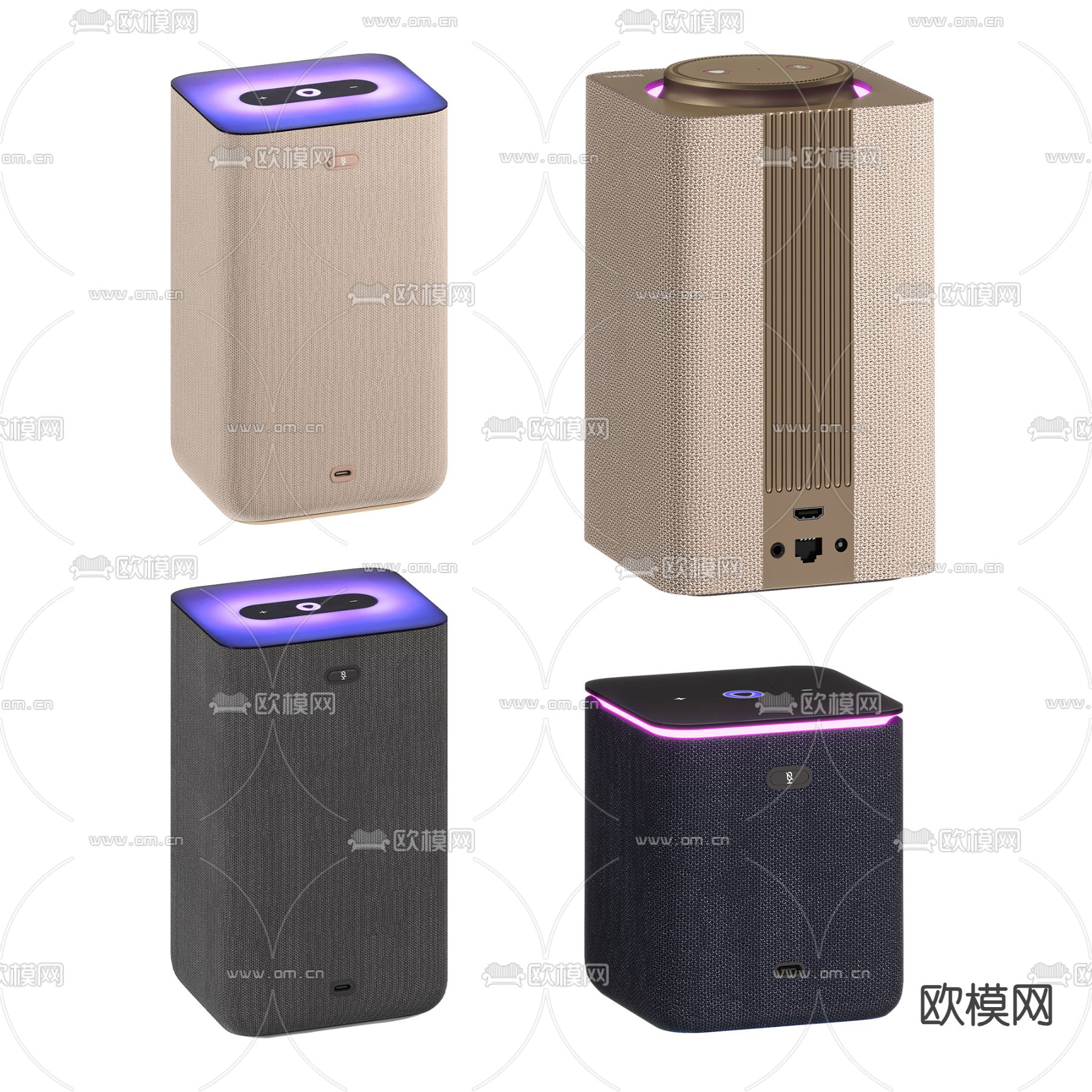 Yandex stations智能音响 蓝牙音箱3d模型下载（渲染图2）