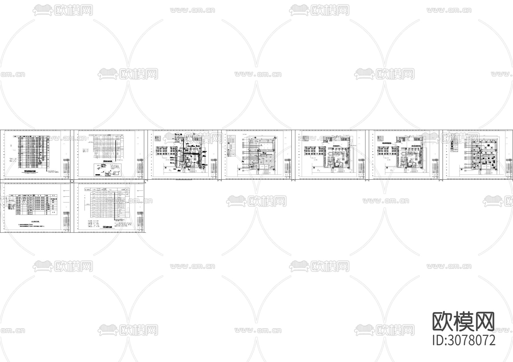 汉堡店快餐电气CAD施工图下载（渲染图5）