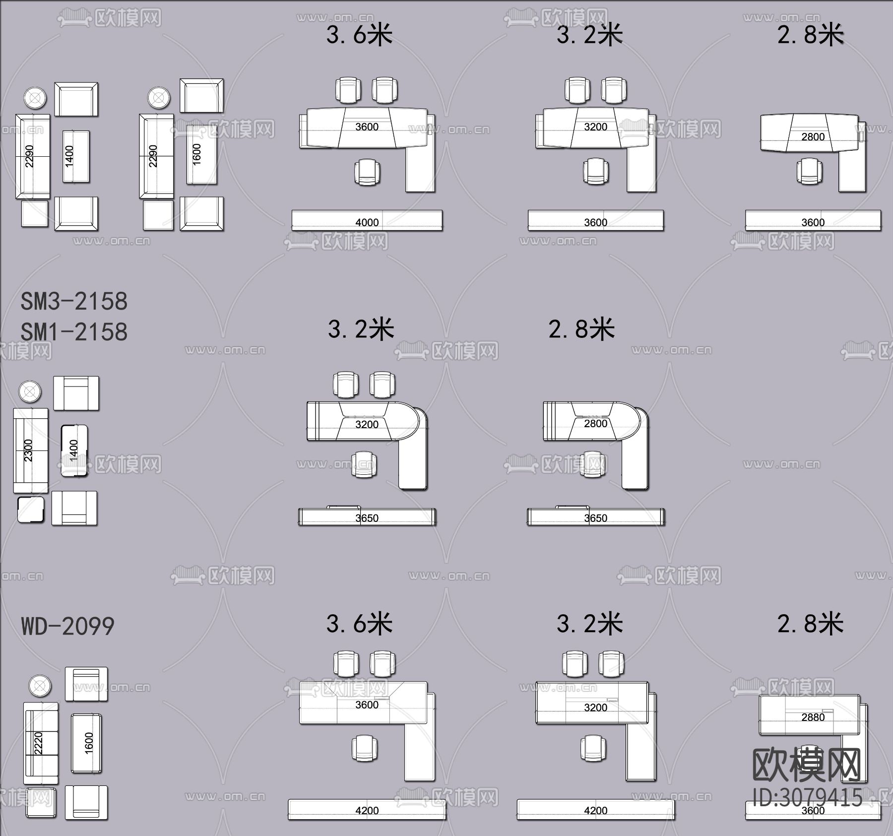 老板董事长经理室办公室办公桌班台CAD施工图下载（渲染图1）
