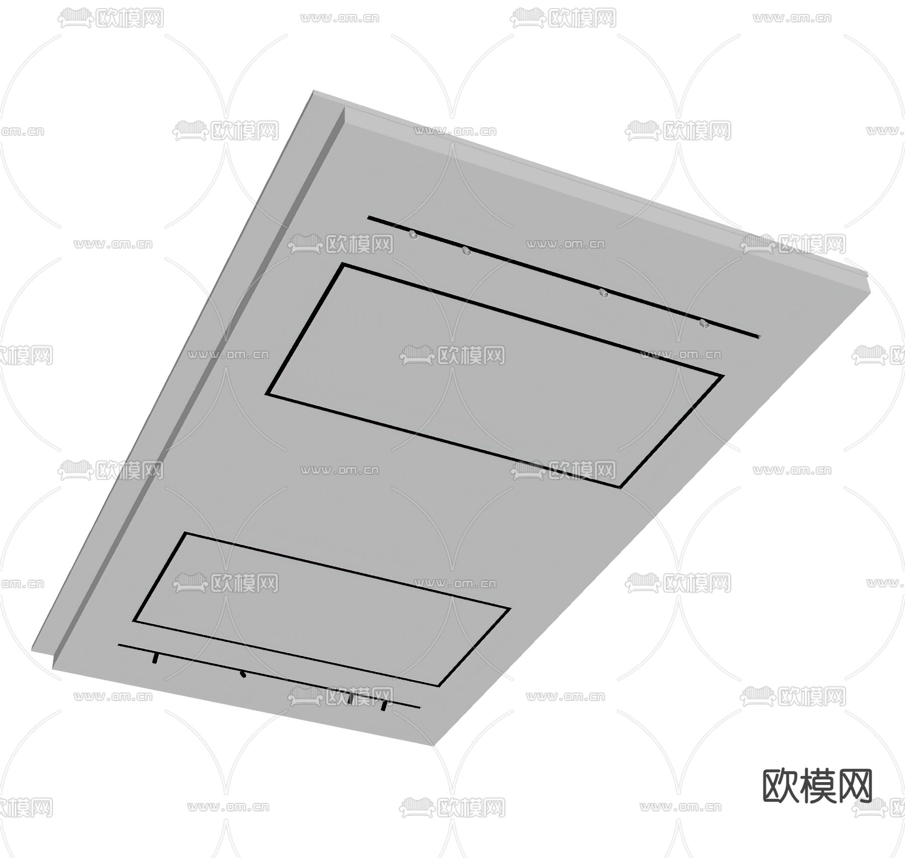 轨道筒灯 射灯 磁吸灯 线条灯su模型下载（渲染图2）