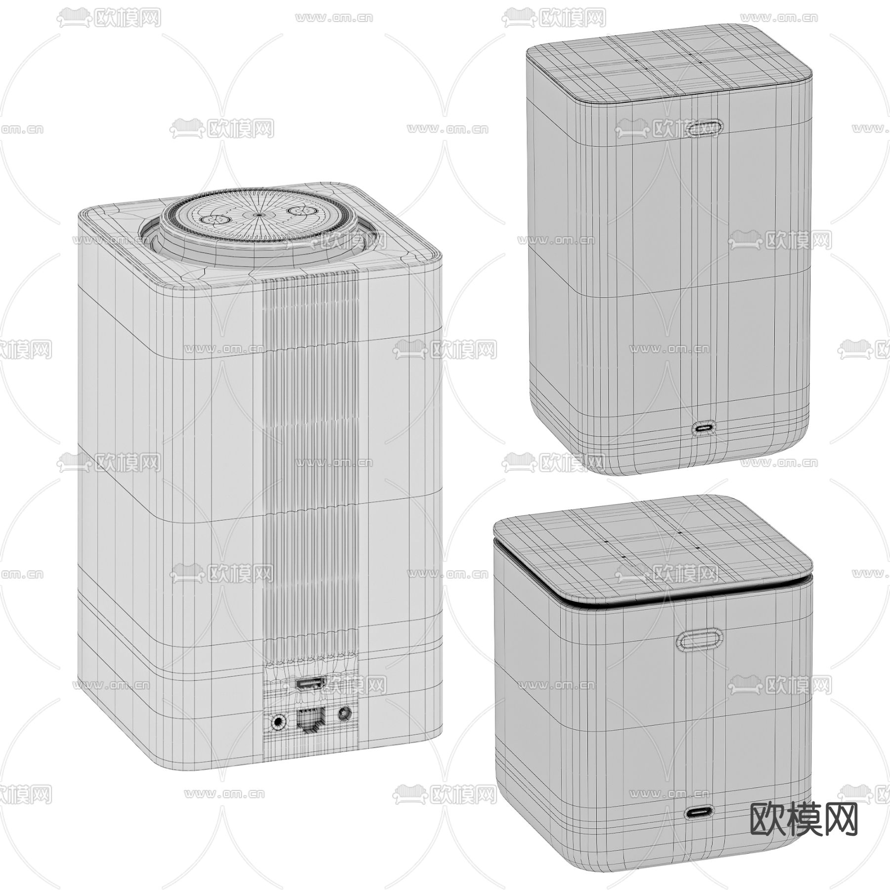 Yandex stations智能音响 蓝牙音箱3d模型下载（渲染图4）