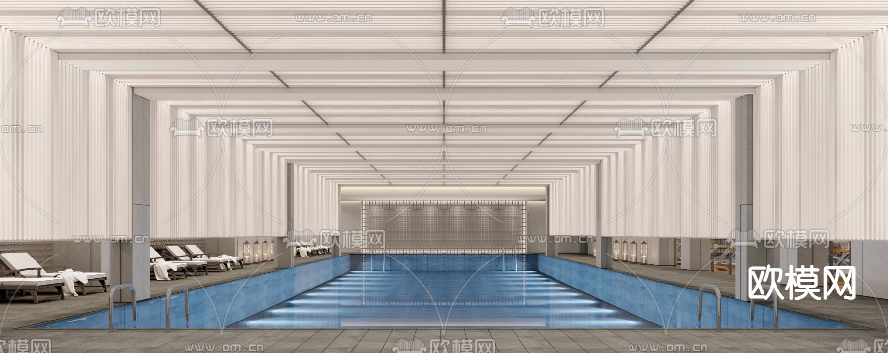 室内游泳池3d模型下载
