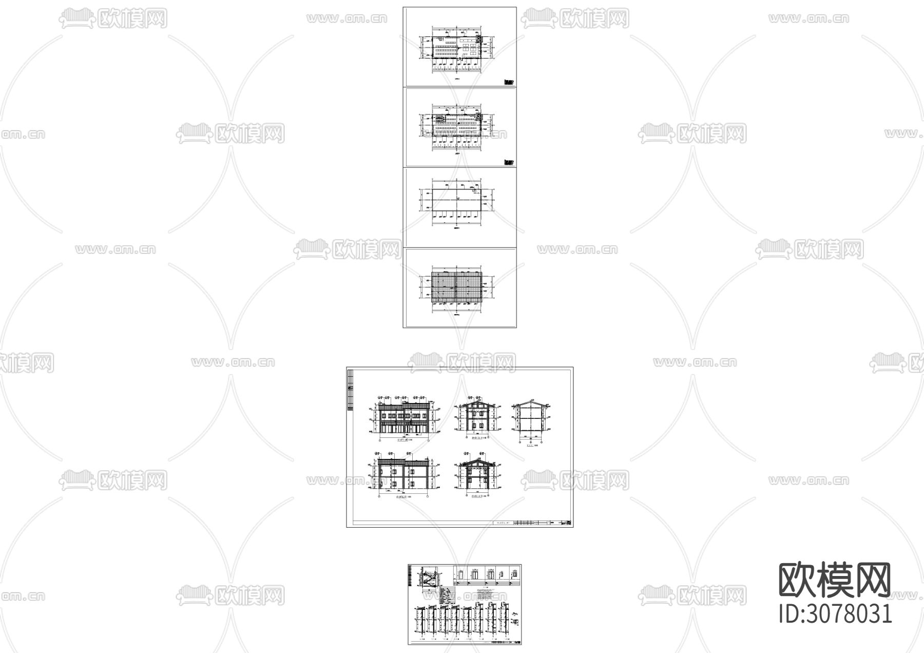 青江超市建筑CAD施工图下载（渲染图6）
