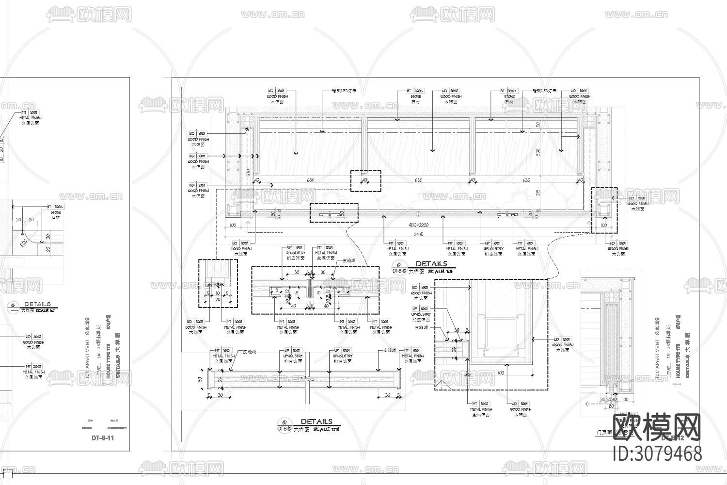 家装 别墅平面立面 节点大样图下载（渲染图5）