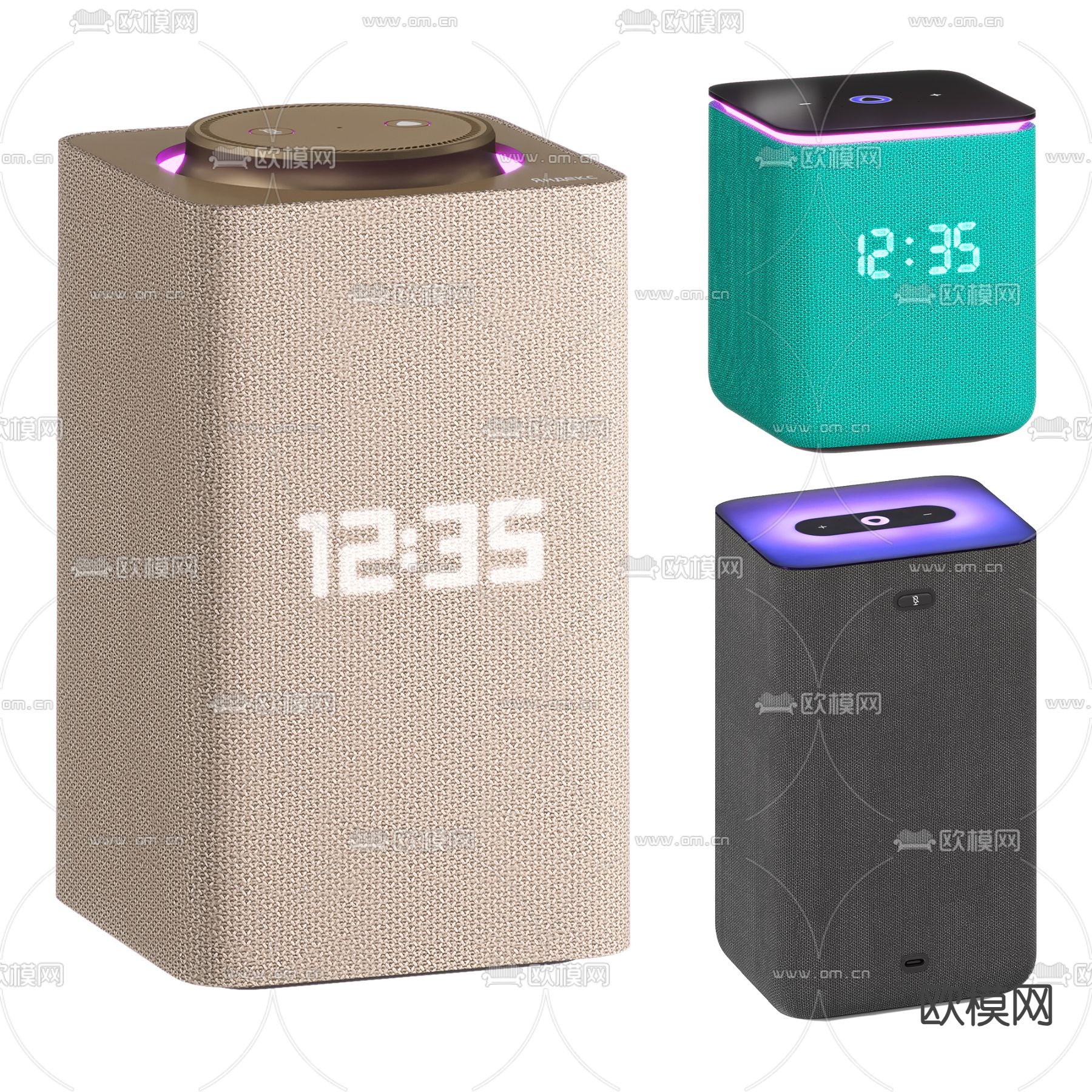 Yandex stations智能音响 蓝牙音箱3d模型下载（渲染图1）