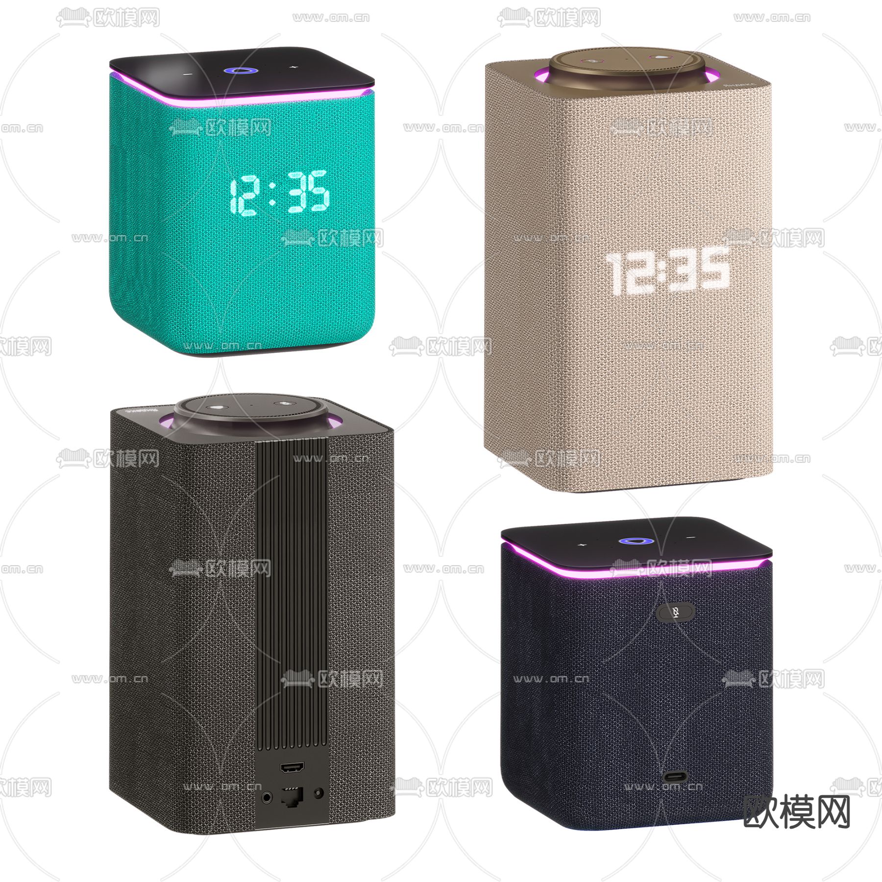 Yandex stations智能音响 蓝牙音箱3d模型下载（渲染图3）