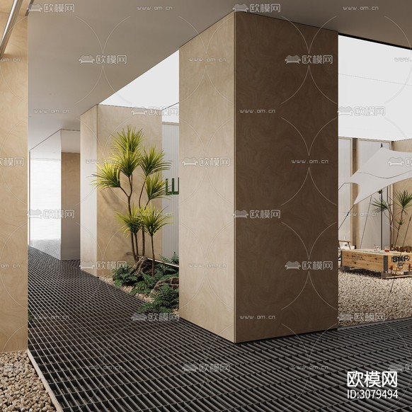 現(xiàn)代辦公室工裝裝修效果圖下載(渲染圖4)