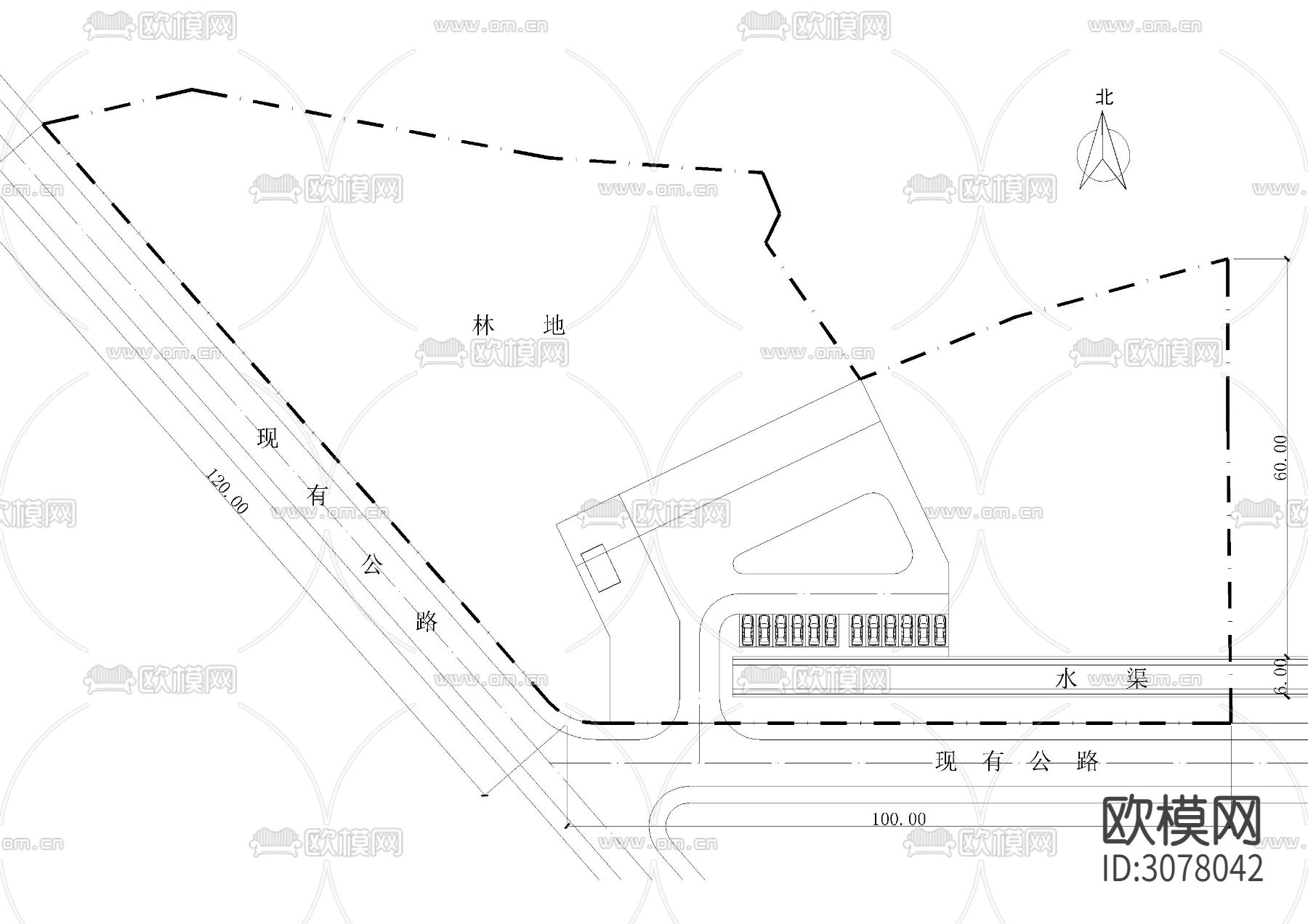 露营基地规划总平面施工图下载（渲染图1）