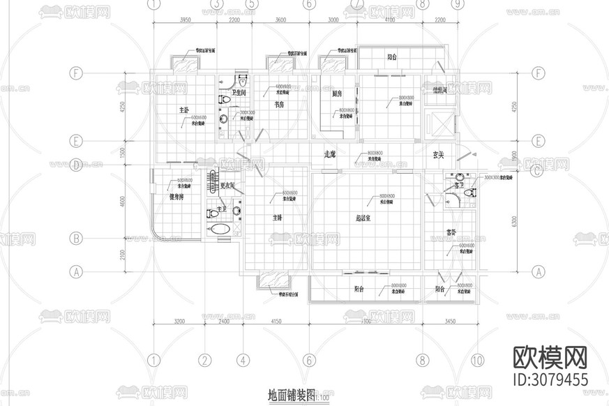 家裝方案 平面吊頂?shù)孛?平面施工圖下載(渲染圖1)