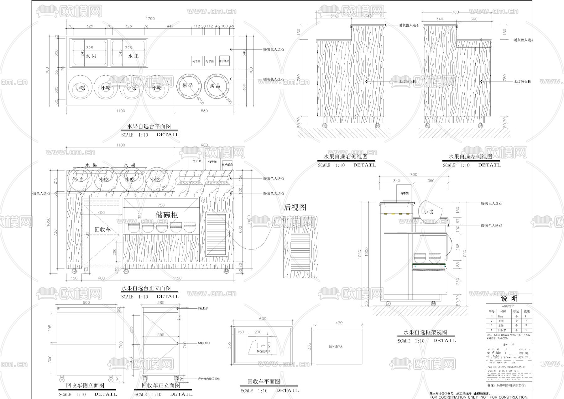 迎宾台水果自选台家具节点大样图下载（渲染图3）