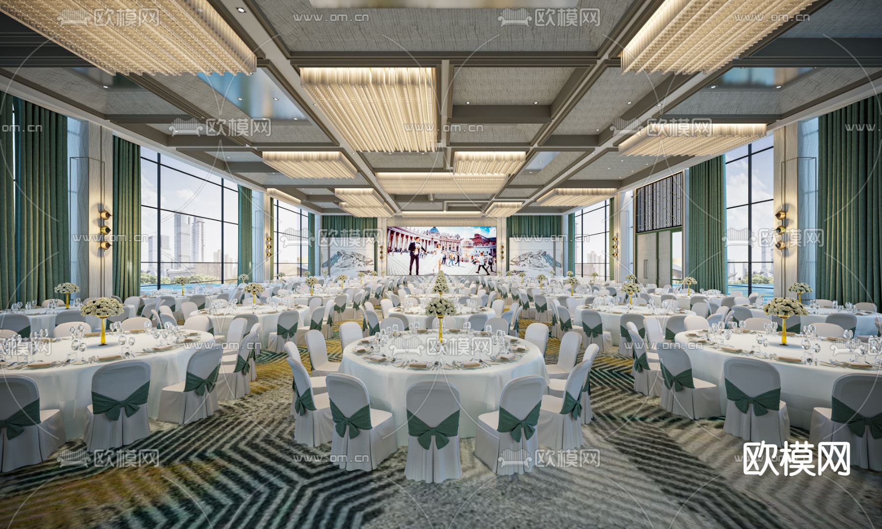 酒店宴会厅3d模型