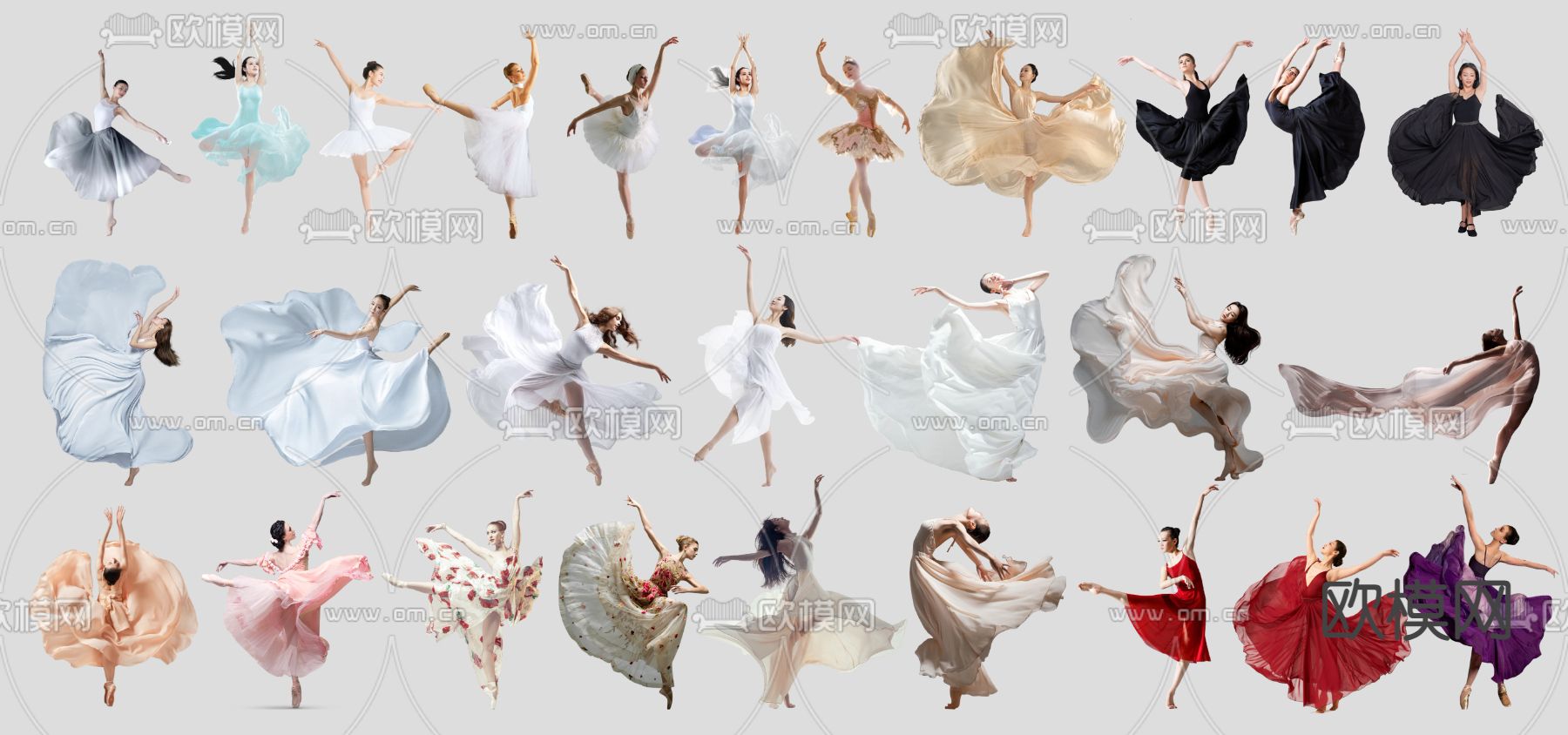 2D人物 舞蹈美女 舞蹈表演 舞蹈女性 芭蕾舞su模型下载