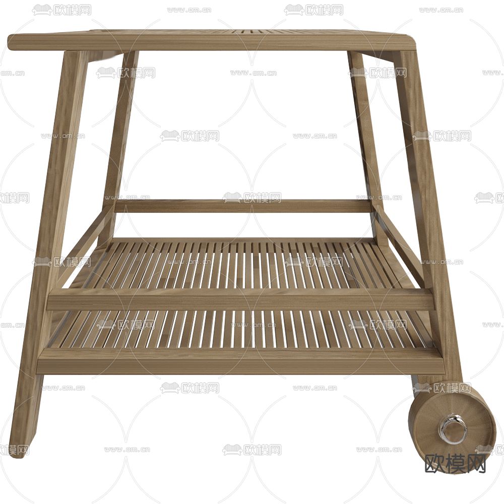 Blinde 移动餐车 活动推车3d模型下载（渲染图2）