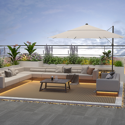  屋顶花园 阳台景观 黄昏阳台 露台su模型 