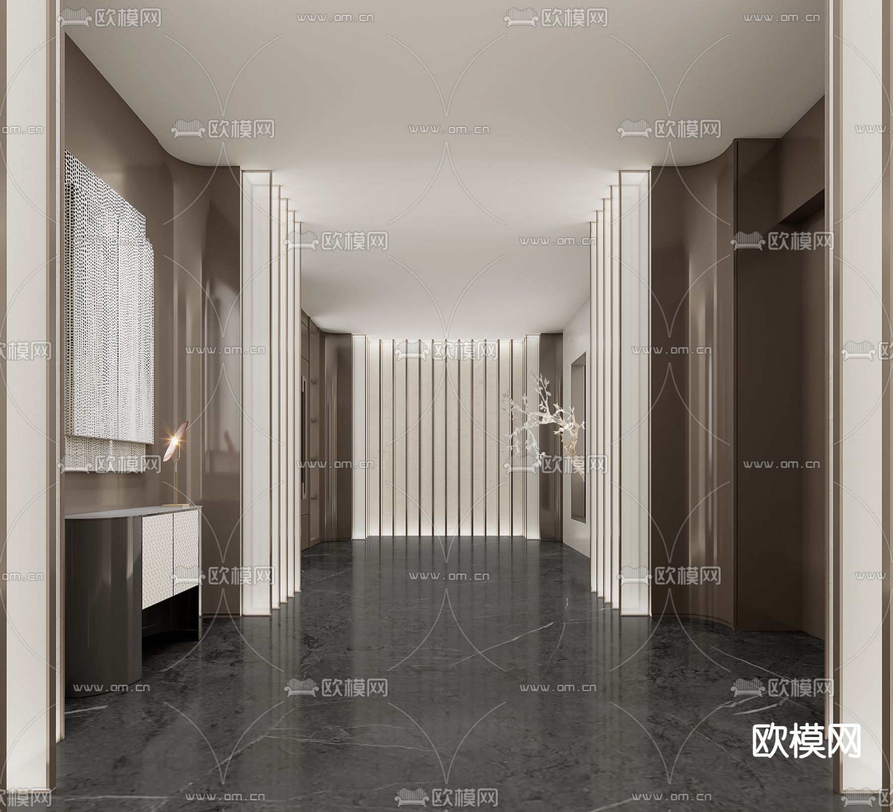 现代电梯厅 电梯间3d模型下载