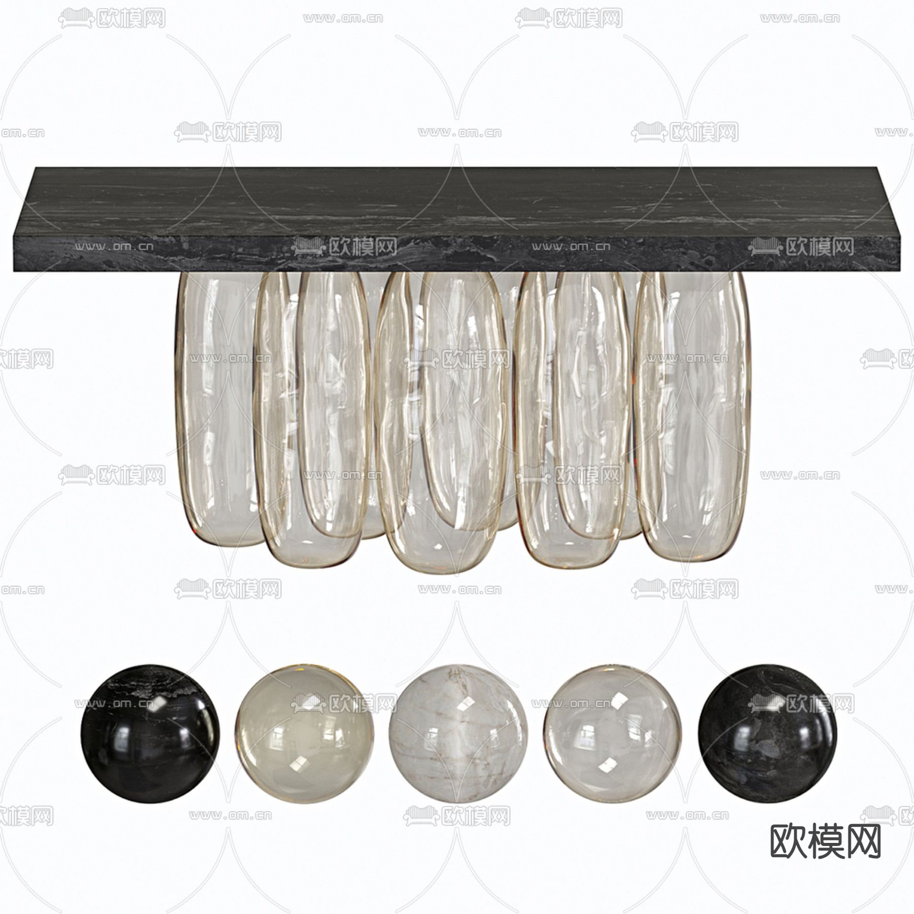 轻奢餐桌 餐厅3d模型下载