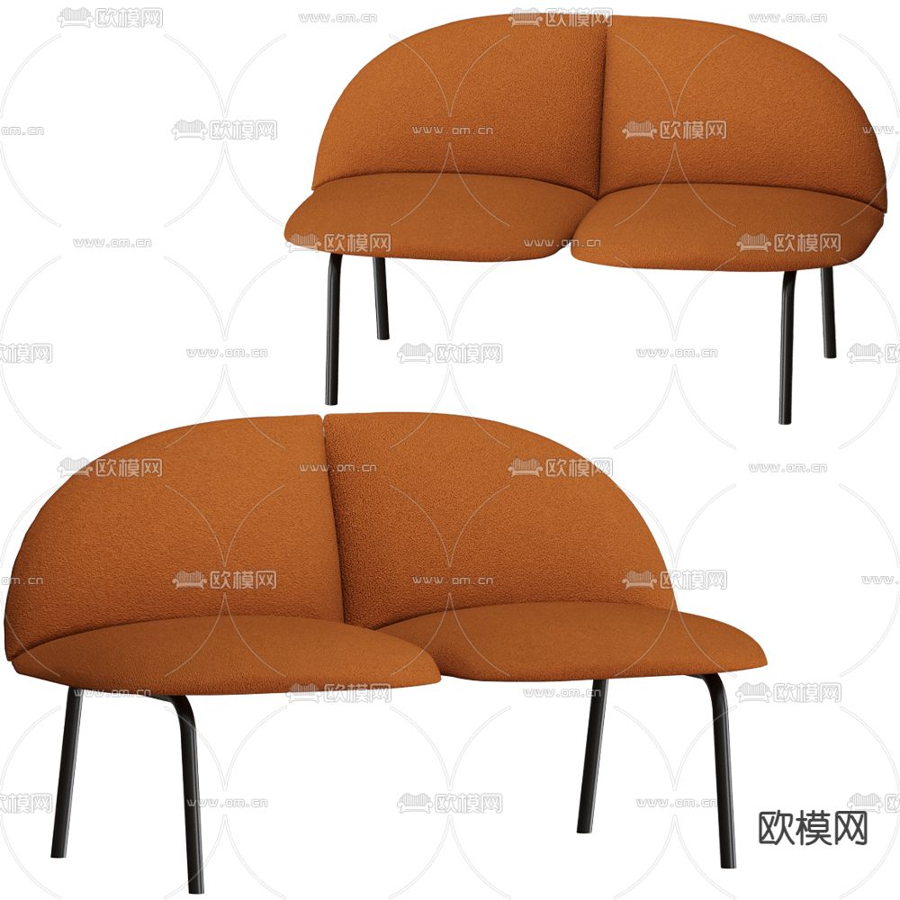 MISSANA 沙发椅 休闲椅3d模型下载（渲染图1）