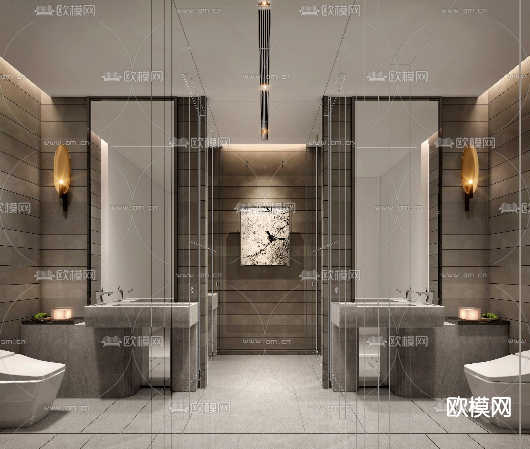 公共卫生间 公厕3d模型下载