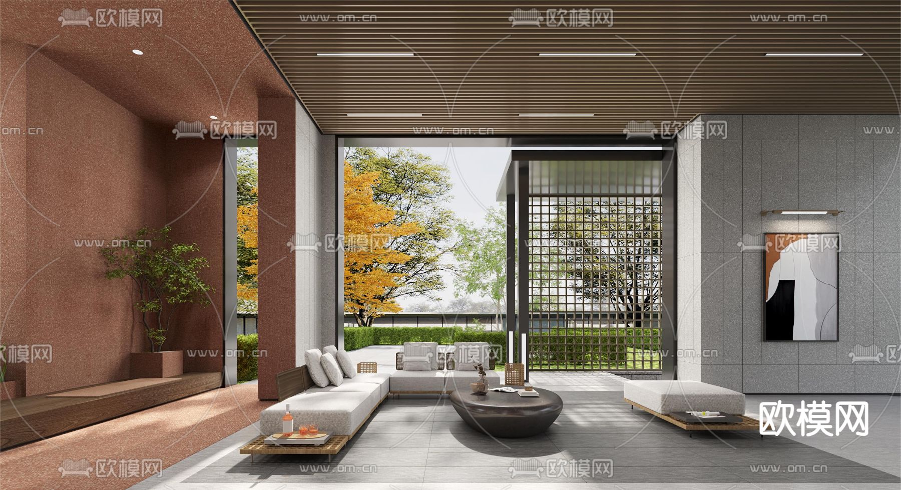 办公休息区 会客区 洽谈区3d模型下载