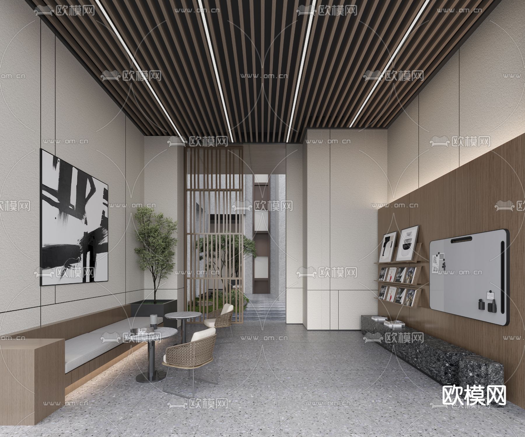 入户门厅 公共活动空间3d模型