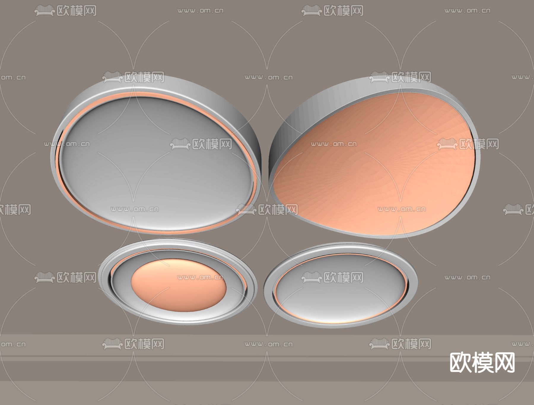 现代吸顶灯su模型下载（渲染图1）